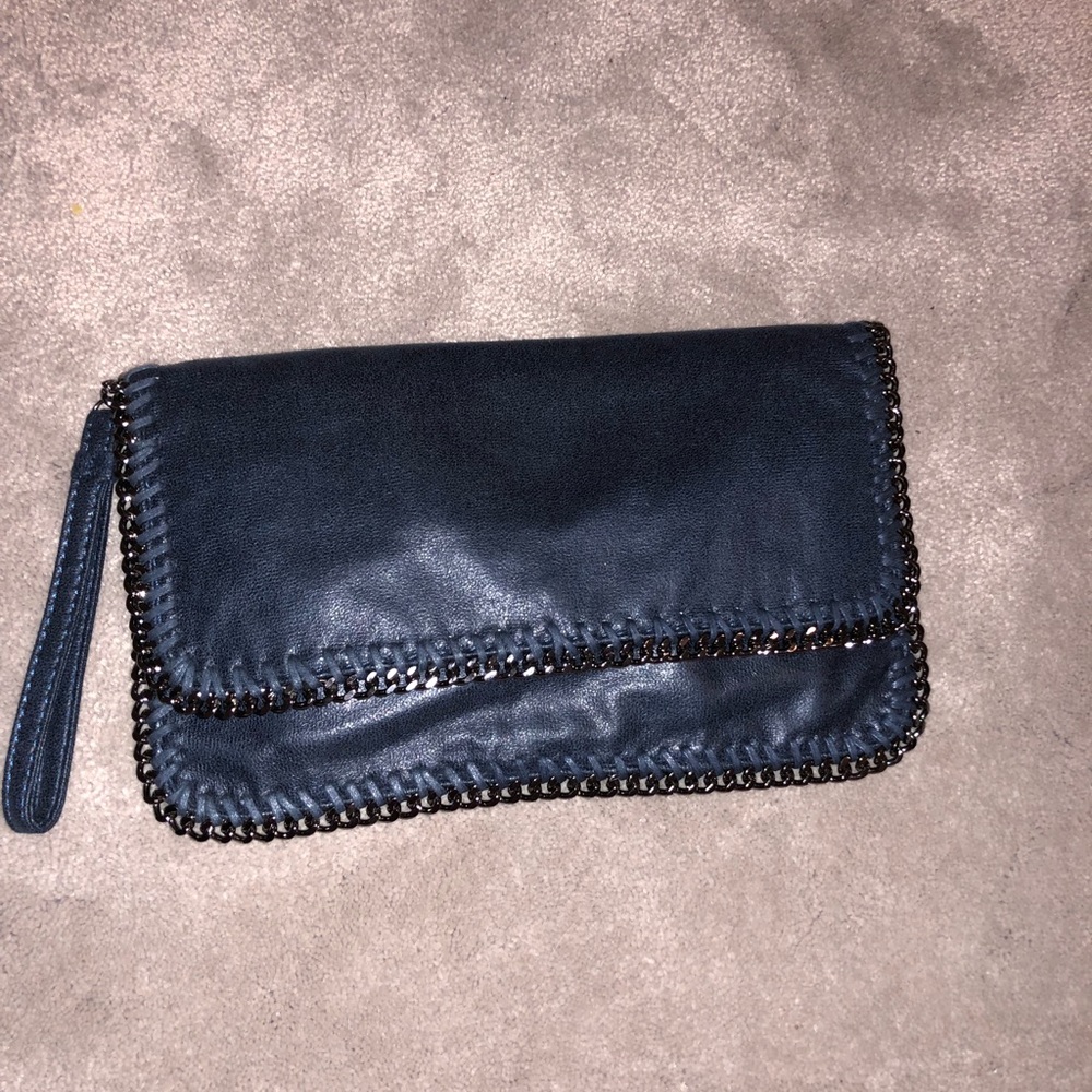 Stella McCartney Navy Wristlet